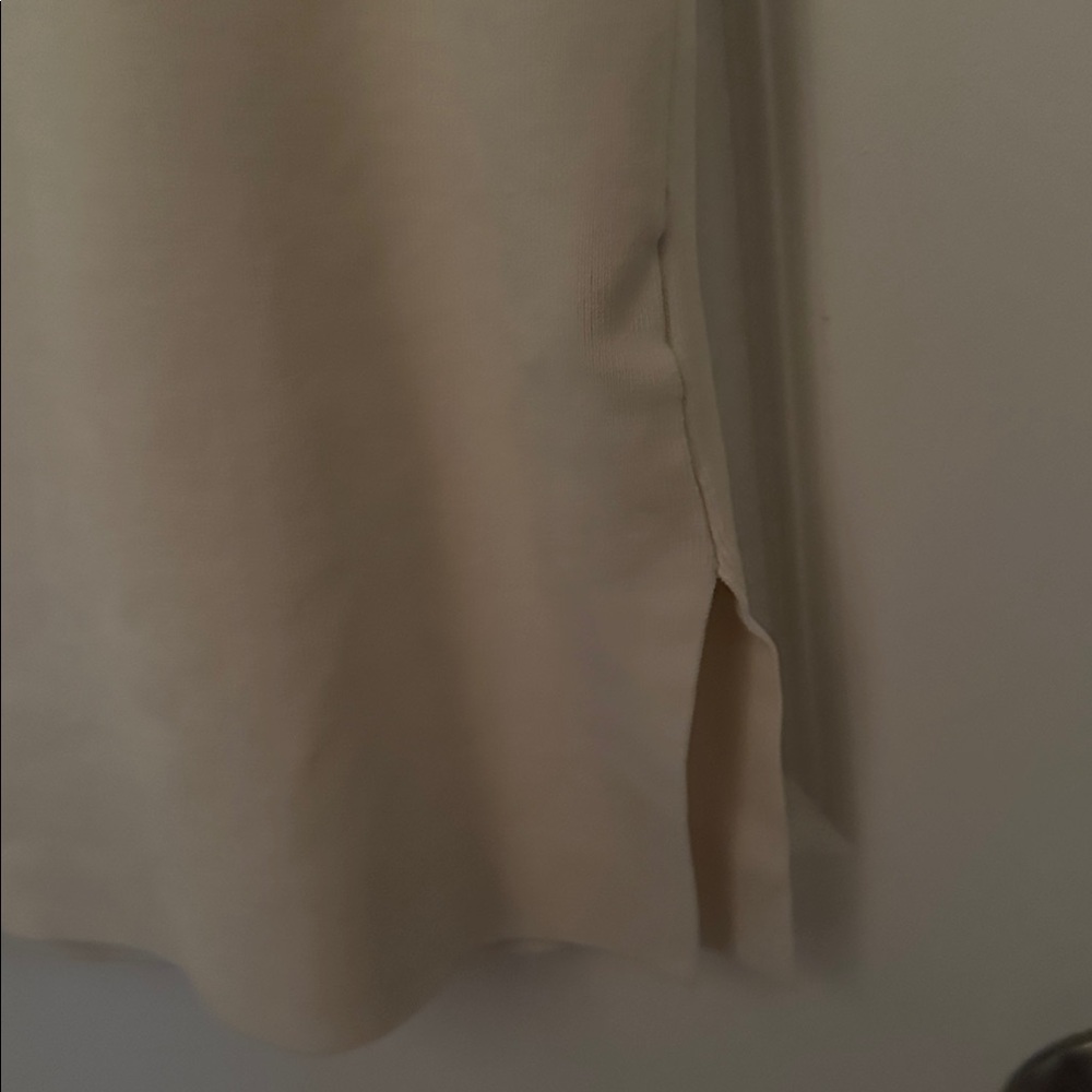 Lauren Ralph Lauren Cream Sleeveless Shell with Brown Shoulder Trim - Picture 2 of 6